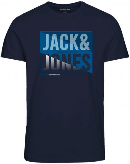 Jack & Jones JJSCOTT TEE Navy - Marškinėliai - Marškinėliai - 2XL-14XL