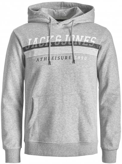 Jack & Jones JJIRON Hoodie Grey - Megztiniai ir džemperiai - Megztiniai ir Džemperiai - 2XL-14XL