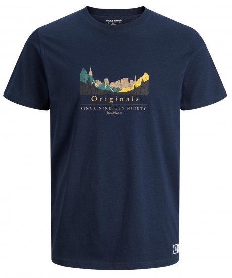 Jack & Jones JORWOODLANDGRAPHIC T-Shirt Navy - Marškinėliai - Marškinėliai - 2XL-14XL