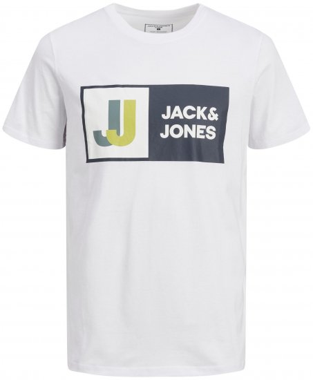 Jack & Jones JCOLOGAN TEE White - Marškinėliai - Marškinėliai - 2XL-14XL