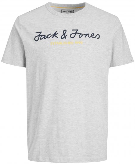 Jack & Jones JCOBERG UPSCALED TEE Grey - Marškinėliai - Marškinėliai - 2XL-14XL