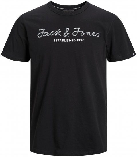 Jack & Jones JCOBERG UPSCALED TEE Black - Marškinėliai - Marškinėliai - 2XL-14XL