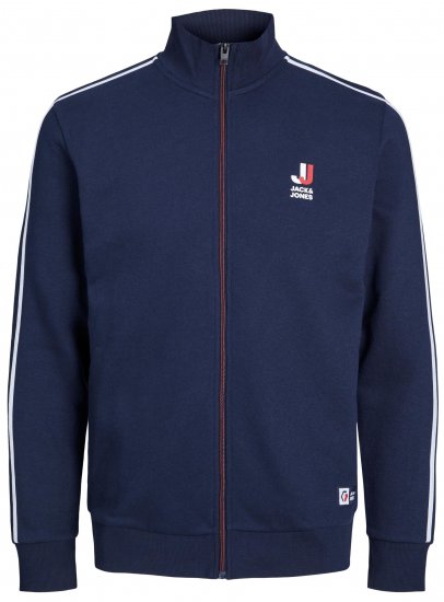 Jack & Jones JCOLOGAN ZIP Sweater Navy - Megztiniai ir džemperiai - Megztiniai ir Džemperiai - 2XL-14XL