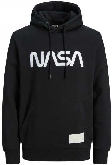 Jack & Jones JCONASA LOGO Hoodie Black - Megztiniai ir džemperiai - Megztiniai ir Džemperiai - 2XL-14XL