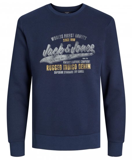 Jack & Jones JPRBLUBILLY Sweatshirt Navy - Megztiniai ir džemperiai - Megztiniai ir Džemperiai - 2XL-14XL