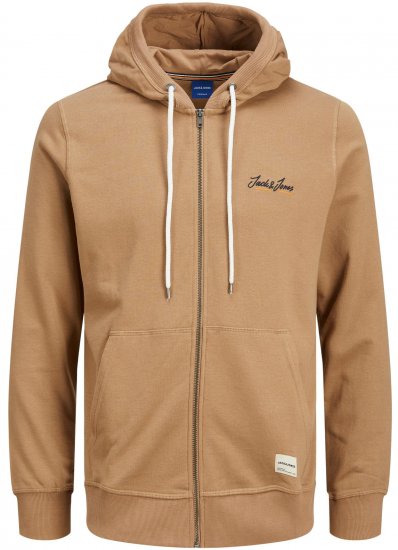 Jack & Jones JORPAUL TONS ZIP Hoodie Brown - Megztiniai ir džemperiai - Megztiniai ir Džemperiai - 2XL-14XL