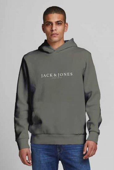 Jack & Jones JPRBLAAUGUST LOGO Hoodie Green - Megztiniai ir džemperiai - Megztiniai ir Džemperiai - 2XL-14XL