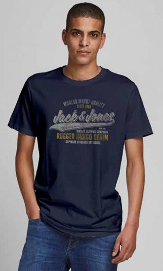Jack & Jones JPRBLUBOOSTER TEE Navy - Marškinėliai - Marškinėliai - 2XL-14XL