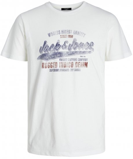 Jack & Jones JPRBLUBOOSTER TEE White - Marškinėliai - Marškinėliai - 2XL-14XL