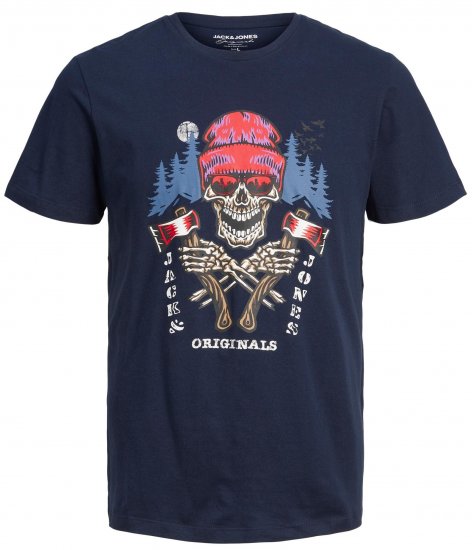 Jack & Jones JORCAPTAIN TEE Navy - Marškinėliai - Marškinėliai - 2XL-14XL