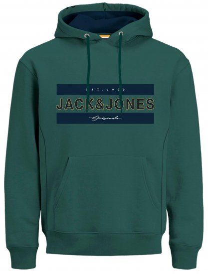 Jack & Jones JORFRIDAY Hoodie Green - Megztiniai ir džemperiai - Megztiniai ir Džemperiai - 2XL-14XL