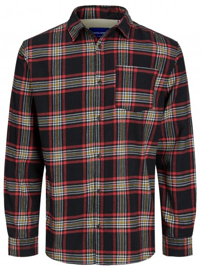 Jack & Jones JOROWEN CHECK COMFORT Shirt Black - Marškiniai - Marškiniai - 2XL-8XL