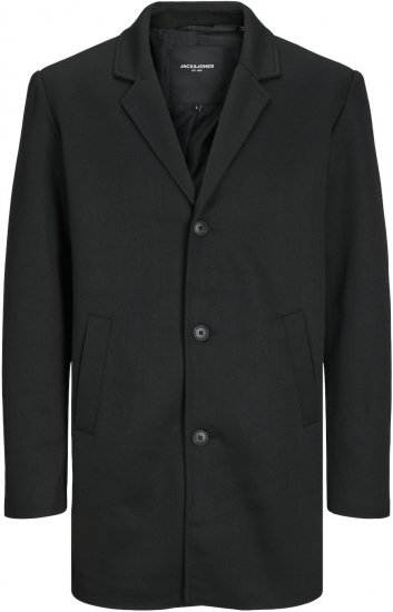 Jack & Jones JJCHUCK Overcoat Black - Didelės vyriškos striukės - Didelės vyriškos striukės