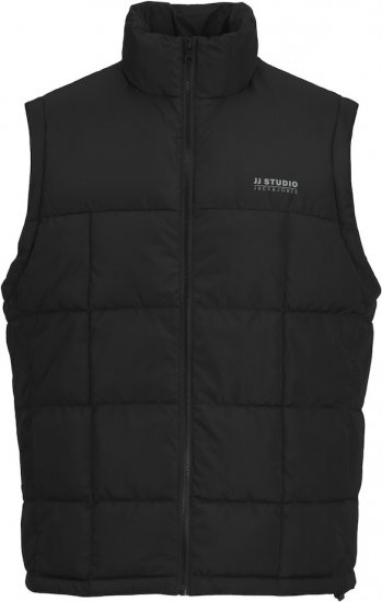 Jack & Jones BEN Square Quilted Bodywarmer Black - Didelės vyriškos striukės - Didelės vyriškos striukės