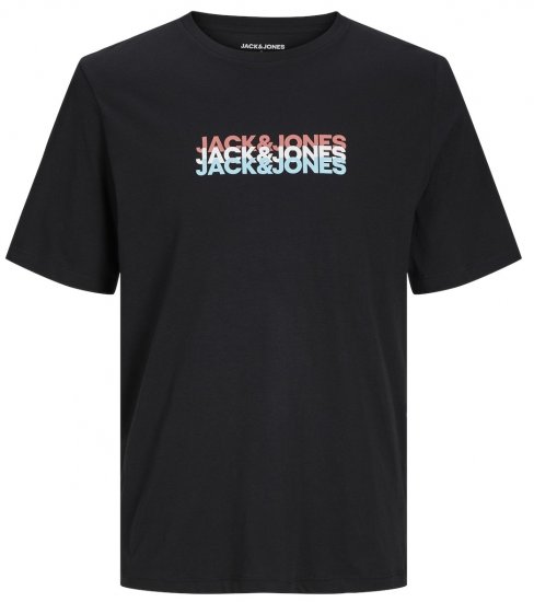 Jack & Jones JJCYBER T-Shirt Black - Marškinėliai - Marškinėliai - 2XL-14XL