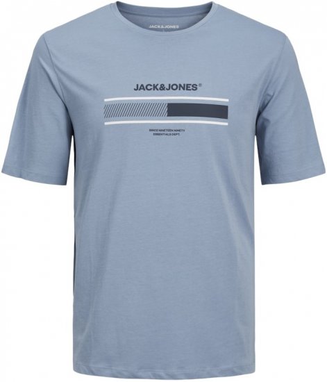 Jack & Jones SOUTH T-Shirt Light Blue - Marškinėliai - Marškinėliai - 2XL-14XL