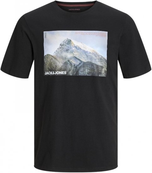 Jack & Jones MAINE T-Shirt Black - Marškinėliai - Marškinėliai - 2XL-14XL