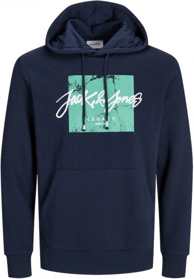 Jack & Jones Tiley Hoodie Navy Blazer - Megztiniai ir džemperiai - Megztiniai ir Džemperiai - 2XL-14XL