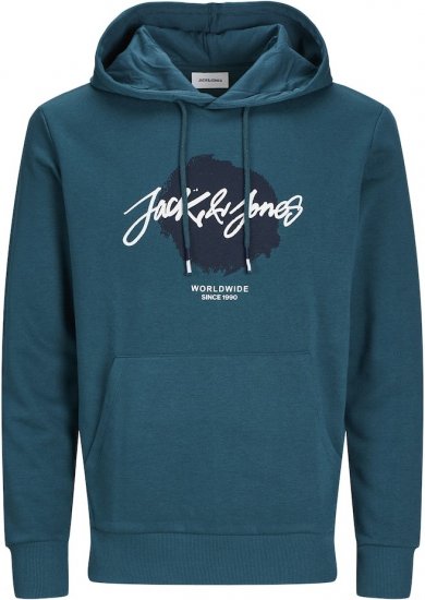 Jack & Jones Tiley Hoodie Deep Teal - Megztiniai ir džemperiai - Megztiniai ir Džemperiai - 2XL-14XL