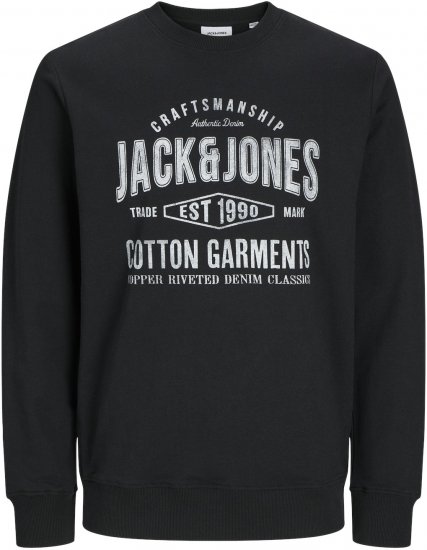 Jack & Jones JJJEANS Sweatshirt Black - Megztiniai ir džemperiai - Megztiniai ir Džemperiai - 2XL-14XL