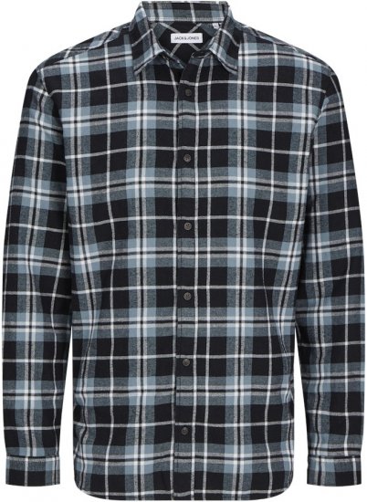 Jack & Jones JOSHUA LS Flannel Shirt Goblin Blue - Marškiniai - Marškiniai - 2XL-8XL