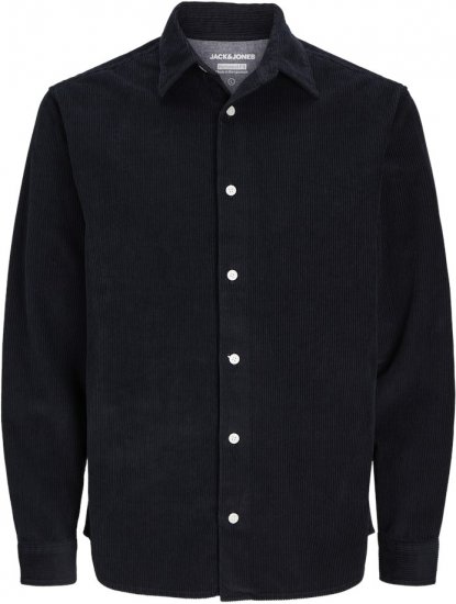 Jack & Jones CORDUROY Shirt Black - Marškiniai - Marškiniai - 2XL-8XL