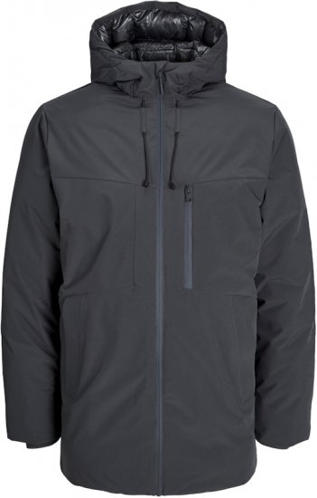 Jack & Jones PAYNE Windproof Parka Dark Grey - Didelės vyriškos striukės - Didelės vyriškos striukės