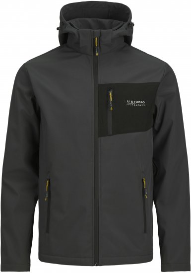 Jack & Jones JJTAYLOR Softshell Jacket Dark Grey - Didelės vyriškos striukės - Didelės vyriškos striukės