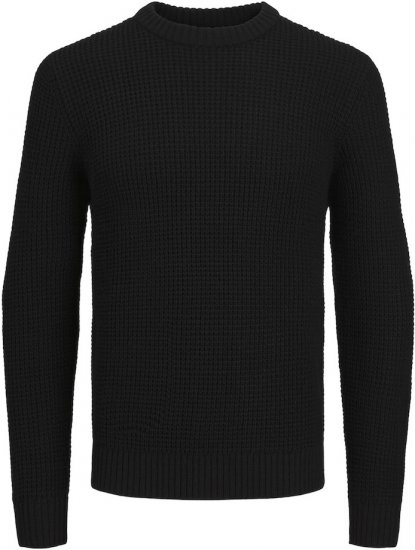 Jack & Jones LIAM Knitted Sweater Black - Megztiniai ir džemperiai - Megztiniai ir Džemperiai - 2XL-14XL