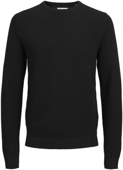 Jack & Jones OTTO Knitted Sweater Black - Megztiniai ir džemperiai - Megztiniai ir Džemperiai - 2XL-14XL