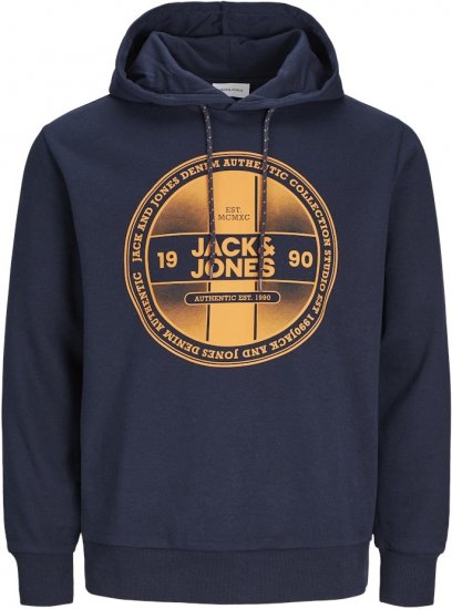 Jack & Jones RIO Hoodie Navy Blazer - Megztiniai ir džemperiai - Megztiniai ir Džemperiai - 2XL-14XL