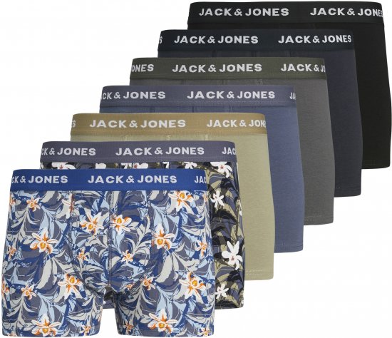 Jack & Jones JACMASON Trunks 7-Pack True Blue - Apatinis trikotažas ir plaukimo apranga - Apatinis trikotažas - 2XL-8XL