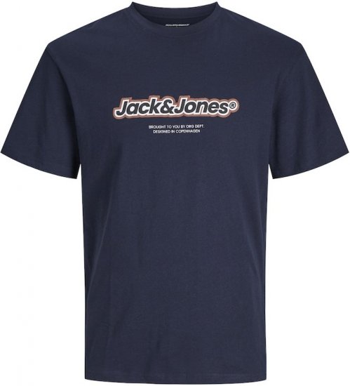 Jack & Jones ESTERBRO Newton T-Shirt Blue - Marškinėliai - Marškinėliai - 2XL-14XL