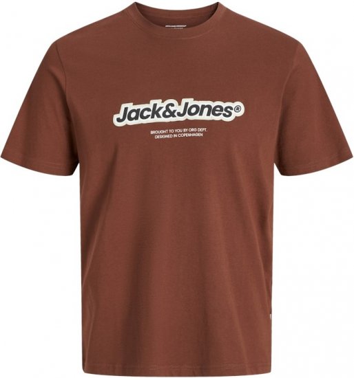 Jack & Jones ESTERBRO Newton T-Shirt Brandy Brown - Marškinėliai - Marškinėliai - 2XL-14XL