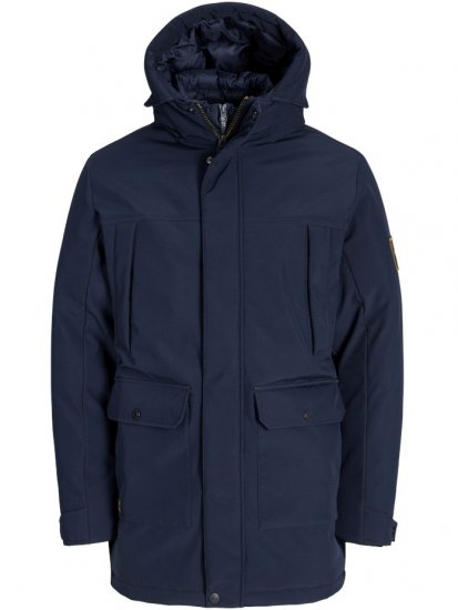 Jack & Jones Finn Softshell Parka Sky Captain - Didelės vyriškos striukės - Didelės vyriškos striukės