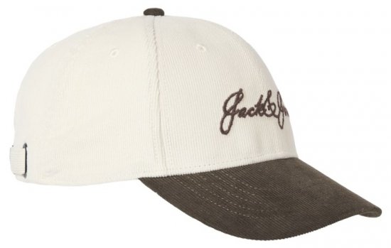 Jack & Jones Base Corduroy Cap Antique White - Aksesuarai - 