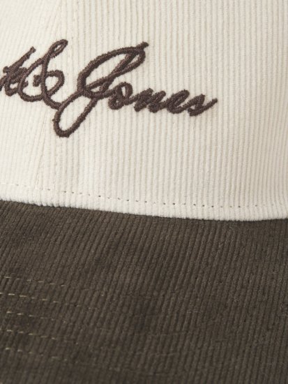Jack & Jones Base Corduroy Cap Antique White - Aksesuarai - 