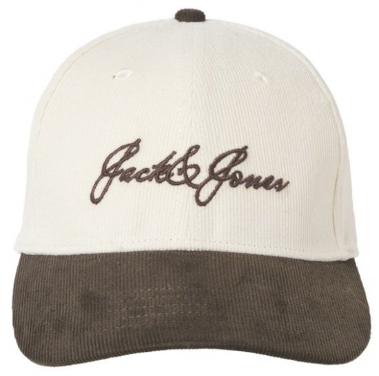 Jack & Jones Base Corduroy Cap Antique White - Aksesuarai - 