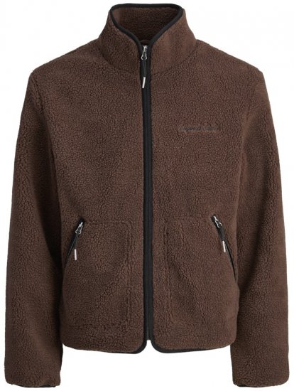 Jack & Jones Norrebro Teddy Jacket Deep Mahogany - Didelės vyriškos striukės - Didelės vyriškos striukės