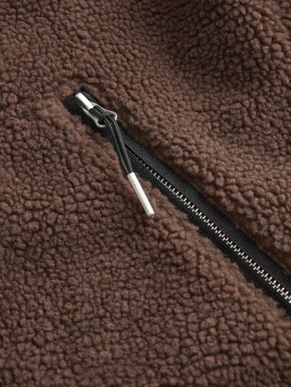 Jack & Jones Norrebro Teddy Jacket Deep Mahogany - Didelės vyriškos striukės - Didelės vyriškos striukės