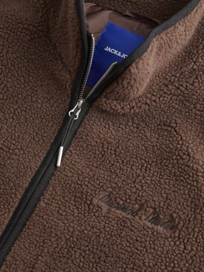 Jack & Jones Norrebro Teddy Jacket Deep Mahogany - Didelės vyriškos striukės - Didelės vyriškos striukės