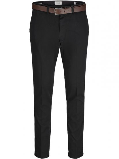 Jack & Jones Marco Franco Chino With Belt Black - Džinsai ir kelnės - Džinsai ir Kelnės - W40-W70