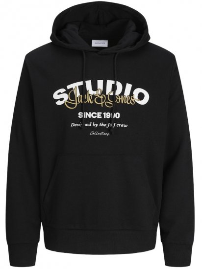 Jack & Jones Yuki Hood Sweatshirt Black - Megztiniai ir džemperiai - Megztiniai ir Džemperiai - 2XL-14XL