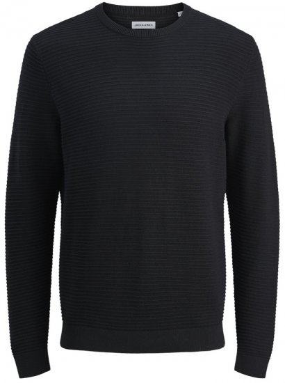 Jack & Jones Otto Crew Neck Knit Pullover Black - Megztiniai ir džemperiai - Megztiniai ir Džemperiai - 2XL-14XL