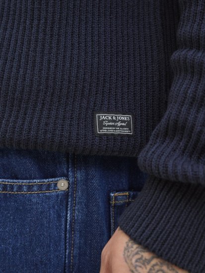 Jack & Jones Pannel Roll Neck Knit Pullover Sky Captain - Megztiniai ir džemperiai - Megztiniai ir Džemperiai - 2XL-14XL