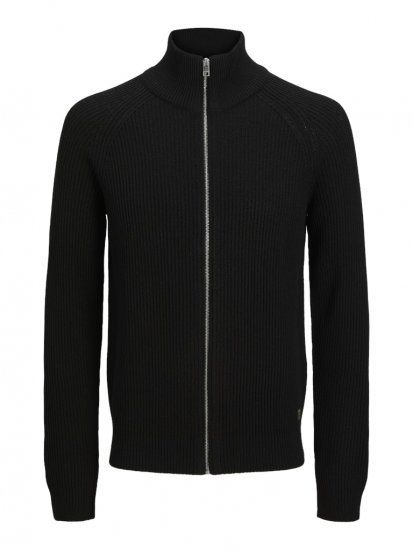 Jack & Jones Pannel Zip Knit Cardigan Black - Megztiniai ir džemperiai - Megztiniai ir Džemperiai - 2XL-14XL