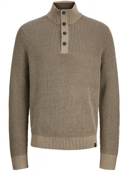 Jack & Jones Ethan High Neck Knit Pullover Crockery - Megztiniai ir džemperiai - Megztiniai ir Džemperiai - 2XL-14XL