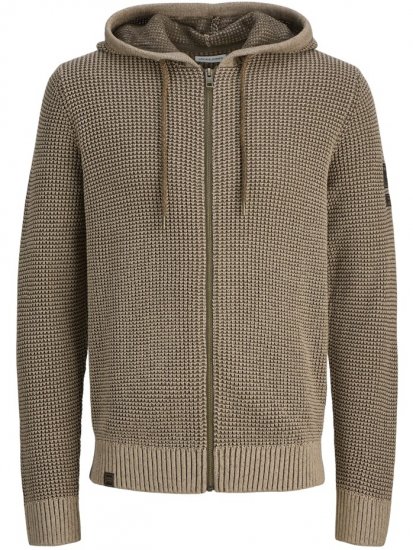 Jack & Jones Zip Knit Hoodie Crockery - Megztiniai ir džemperiai - Megztiniai ir Džemperiai - 2XL-14XL