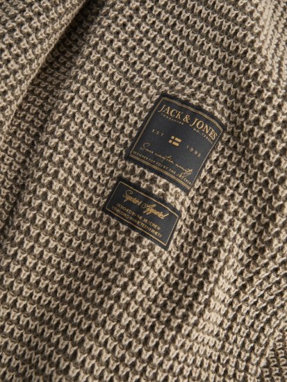 Jack & Jones Zip Knit Hoodie Crockery - Megztiniai ir džemperiai - Megztiniai ir Džemperiai - 2XL-14XL