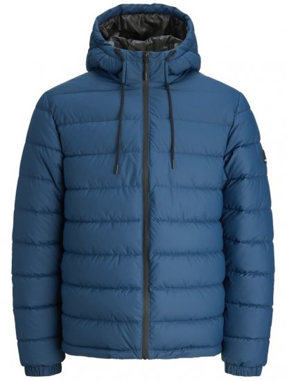 Jack & Jones Point PU Puffer Jacket Titan - Didelės vyriškos striukės - Didelės vyriškos striukės